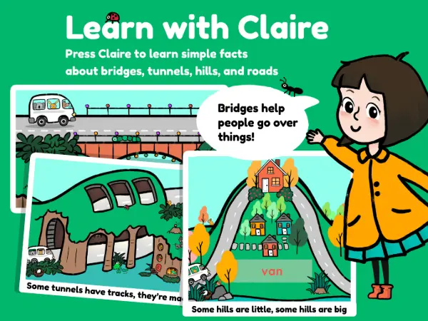 Learn with Claire slide