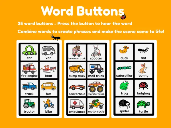 Word buttons slide
