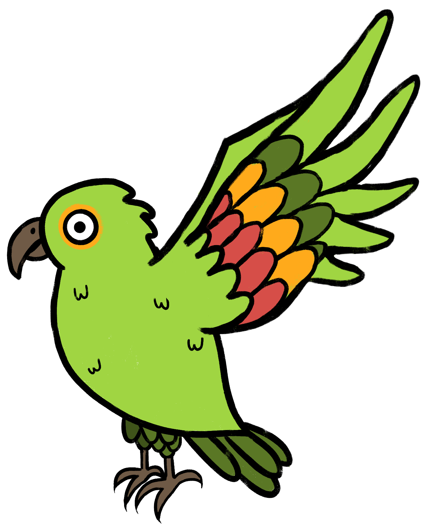 Kea flying in the Southern Alps of New Zealand
